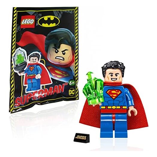 LEGO DC Super Heroes Minifigure - Superman (with Kryptonite and Display Stand) 76096