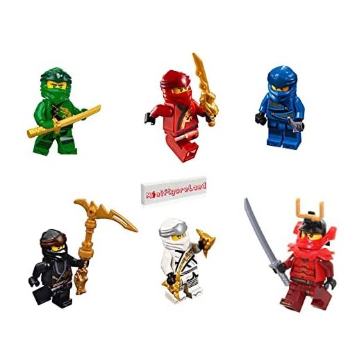 LEGO NINJAGO Legacy Minifigure Combo Pack - Lloyd, Jay, Kai, Cole, Zane, NYA (with Weapons)