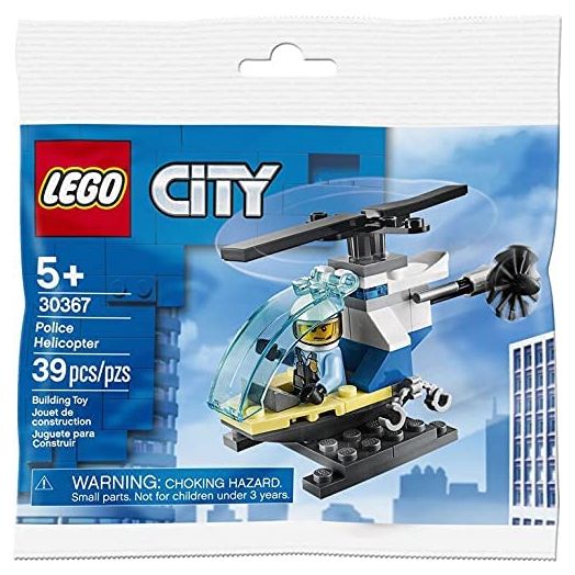 LEGO City Minifigure Polybag - Police Helicopter with Pilot and Stand 30367