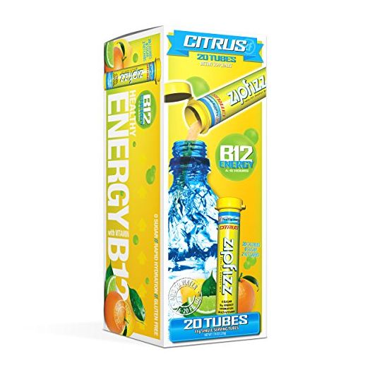 Zipfizz Healthy Energy Drink Mix, Hydration with B12 and Multi Vitamins, Citrus, Orange, 0.38 Oz, 20 Count