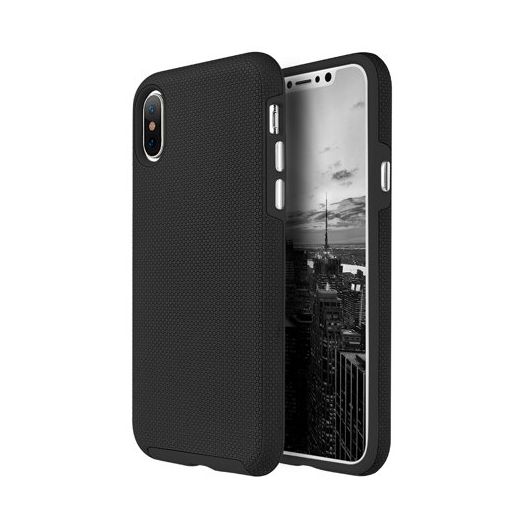MUNDAZE Black EZPRESS Double Layered Case For Apple iPhone X