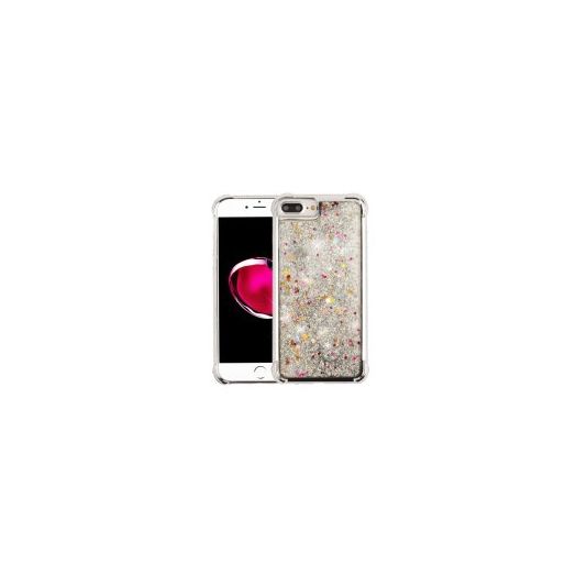 MUNDAZE Silver Motion Glitter Chrome Case For Apple iPhone 7 8 Plus Phone