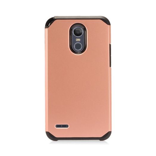 MUNDAZE Rose Gold Slim Double Layered Case For LG Stylo 3 PLUS Phone