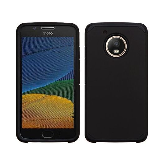 Black Slim Double Layered Case For Motorola Moto E4 Phone