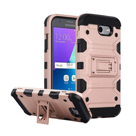 MUNDAZE Rose Gold Defense Double Layered Case For Samsung Galaxy J3 EMERGE Phone