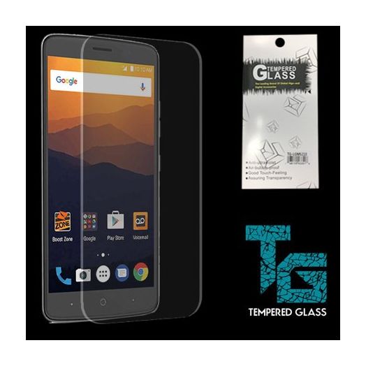 MUNDAZE Tempered Glass Clear Screen Protector For ZTE Blade Max 3 / Max Blue
