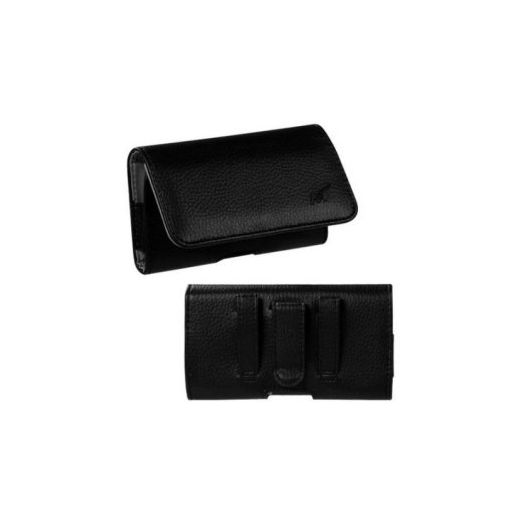 MUNDAZE Black Leather Belt Clip Pouch Carrying Case for Apple iPhone 8