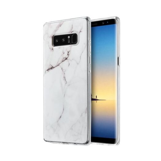 Classic White Marble Design TPU Case For Samsung Galaxy Note 8 Phone