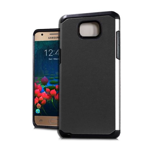 Black Slim Double Layered Case For Samsung Galaxy Halo / Galaxy J7v Phone
