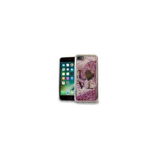 Love Pink Motion Glitter Case For Apple iPhone 7 / iPhone 8 Phone