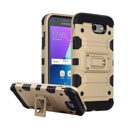 Gold Defense Double Layered Case For Samsung Galaxy Amp Prime 2 / J3 Eclipse / J3 Mission