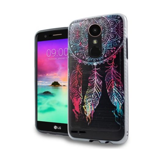Mundaze LG Stylo 3 / Stylo 3 PLUS Colorful Dreamcatcher Brushed Armor Anti-Shock Phone Case