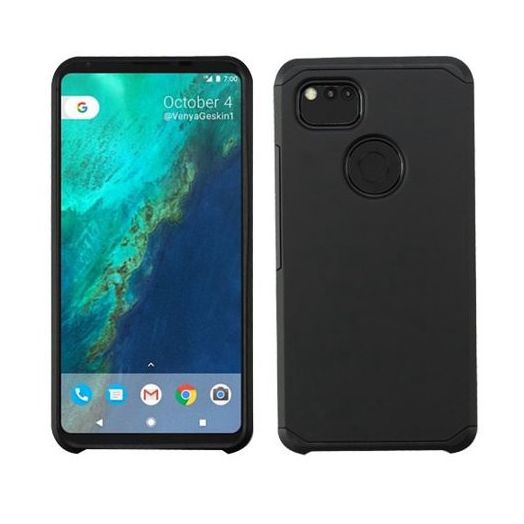 MUNDAZE Black Slim Double Layered Case For Google Pixel XL 2 Phone