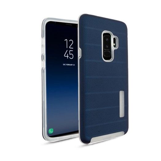 MUNDAZE Blue Fusion Series Hybrid Case For Samsung Galaxy S9 PLUS Phone