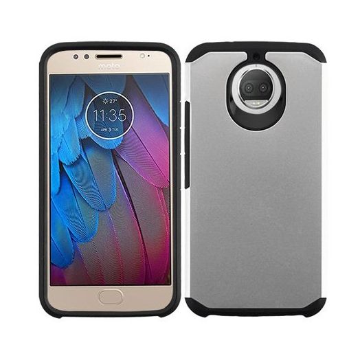 MUNDAZE Silver Slim Double Layered Case For Motorola Moto G6 Phone