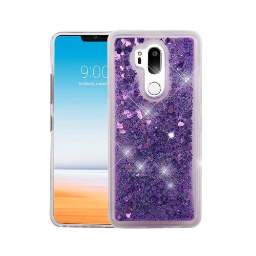 MUNDAZE Purple Motion Glitter Chrome Case For LG G7 ThinQ Phone