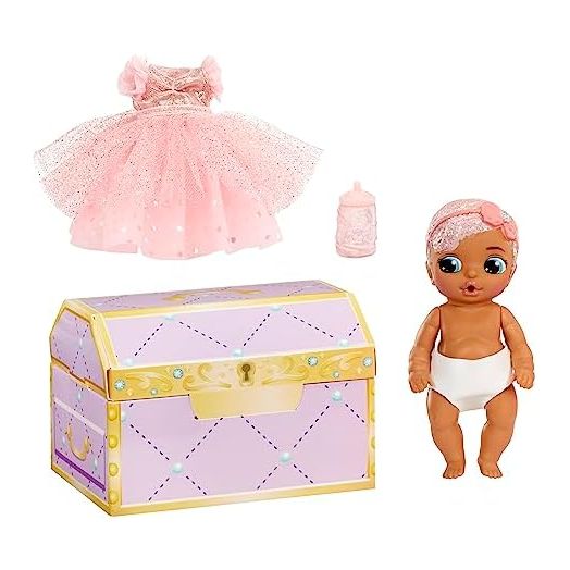 Baby Born Surprise Small Dolls Series 8 - Unwrap Surprise Collectible Baby Doll with 3 Water Surprises, Gemstone-Themed Dress, Color Change Diaper, Treasure Chest Packaging, for Kids Ages 4 & Up