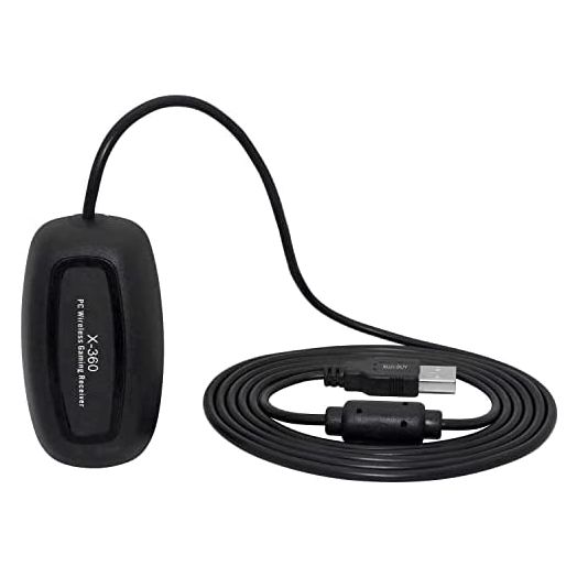 Wireless USB Gaming Receiver Adapter Compatible with Microsoft Xbox 360 Controllers, Desktop PC Laptop Gaming Adapter for Windows PC
