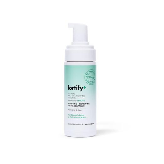 Fortify + Natural Germ-Fighting Skincare - Foaming Facial Cleanser W/ Hyaluronic Acid & Aloe - Purifying + Protecting - 5.07 FL OZ