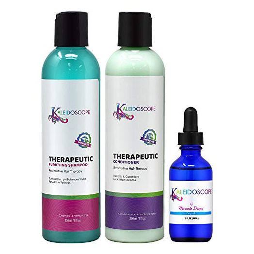 Kaleidoscope Therapeutic Shampoo 8oz, Conditioner 8oz and Miracle Drop 2oz Bundle