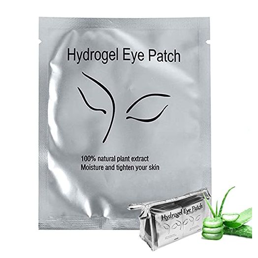 110 Pairs Eyelash Extension Gel Patches Kit, Lash Extension Lint Free Under Hydrogel Eye Mask Pads Beauty Tool with Transparent Cosmetic Bag