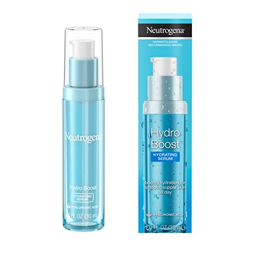Neutrogena Hydro Boost Hydrating Hyaluronic Acid Face Serum, Oil-Free and Non-Comedogenic Formula for Glowing Complexion, 1 fl. oz