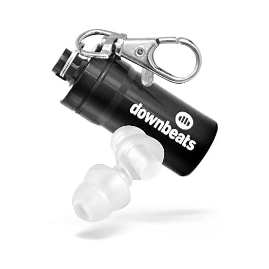 DownBeats Reusable High Fidelity Hearing Protection: Ear Plugs for Concerts, Music, and Musicians (Clear Ear Plugs, Black Case)