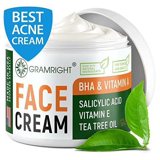 Acne Treatment Face Cream 4 fl.oz - Acne Spot Treatment for Face & Acne Dots - Tea Tree Oil for Acne - Natural Cystic Acne Treatment - For All Skin Types - Premium Acne Scar Cream & Pimple Remover