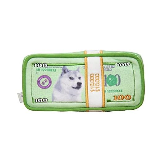Cash Money Dog Toy - Plush Cute Unique Parody Toy with Squeaker - Funny Birthday Gift Small Medium Dogs Premium Quality - Unique Design