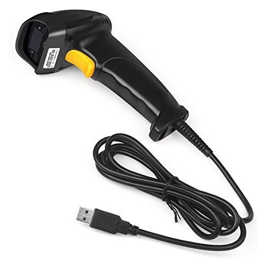 Handheld USB Barcode Scanner Wired Automatic 1D Bar Code Reader for Supermarket, Convenience Store, Warehouse