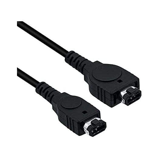 Mcbazel 2 Player Link Cable Connect Cord for Nintendo GBA Gameboy Advance and SP, 3.9FT, Black
