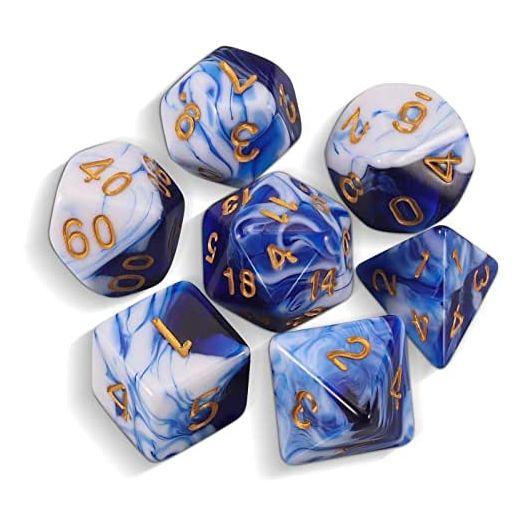 QMay DND Dice Set -D&D Polyhedral Dice (7 Pcs) for Dungeons and Dragons
