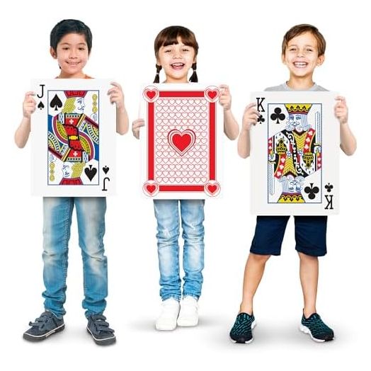 Gamie Giant Poker Jumbo Playing Cards, 10.5 Inches X 14.5 Inches (1 Pack)