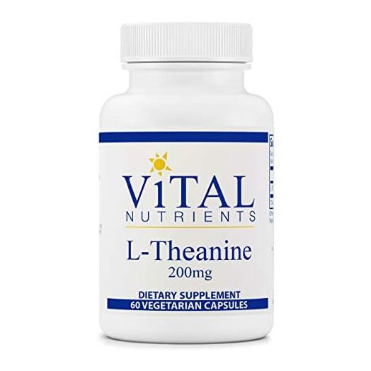 Vital Nutrients, L-Theanine 200 mg, Supports Normal Stress Levels and Cognitive Function, 60 Capsules per Bottle