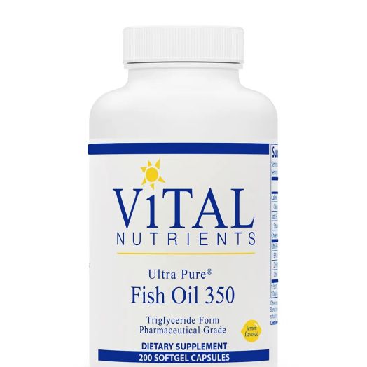 Vital Nutrients Ultra Pure Fish Oil 350, Lemon Flavor - 200 Softgel Capsules