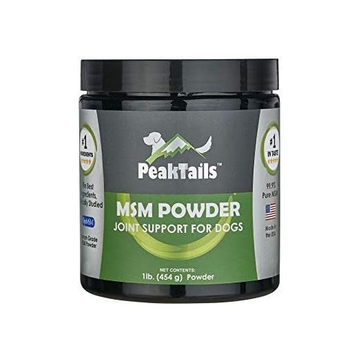 Kala Health PeakTails MSM Powder for Dogs, 1 lb, Hip and Joint Support Supplement, 99.9% Pure Distilled MSM, Made in The USA