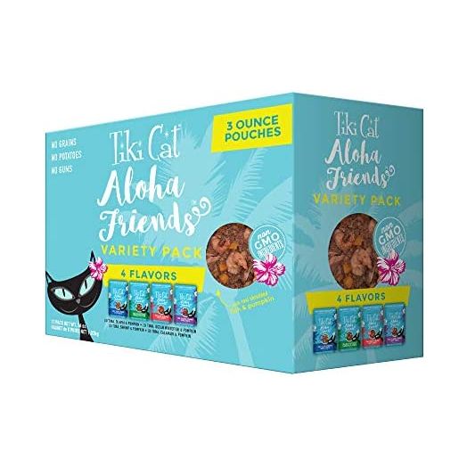 Tiki Pet Foods Cat Aloha Variety Pack Pet Food (12 Pack), 3 oz
