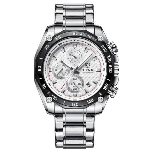 Avaner Stainless Steel Wrist Watches, Men's Quartz Watches, Big face Watches with Luminous Hands
