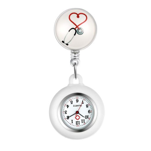 Avaner Retractable Nurse Watch, Clip On Lapel Fob Watch, Silicone Nurse Watch, Pocket Watch for Women and Men