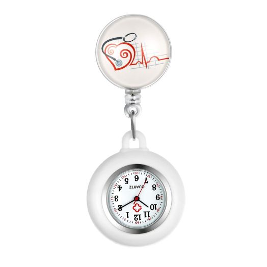 Avaner Retractable Nurse Watch, Clip On Lapel Fob Watch, Silicone Nurse Watch, Pocket Watch for Women and Men