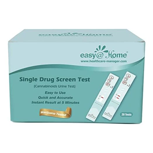 Easy@Home Marijuana (THC) Single Panel Drug Tests Kit, Individually Wrapped, EDTH-114 (20 Pack)