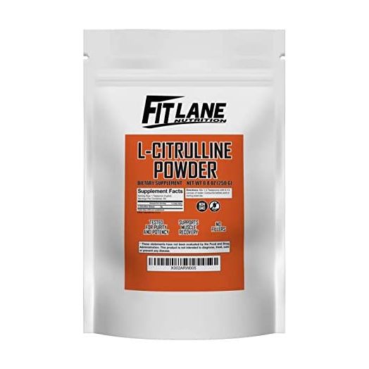 L-Citrulline Powder, Bulk Free Form Amino Acid Supplement. Raw and Pure with no Additives by Fit Lane Nutrition. 250 Gram Bag.