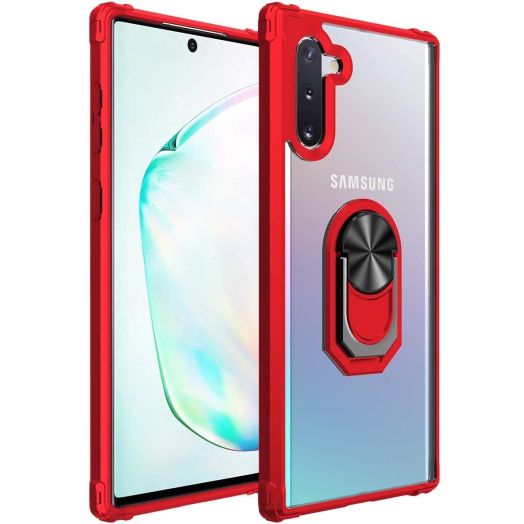 Amuoc Samsung Galaxy Note 10 Case, [ Military Grade ] 15ft. Drop Tested Protective Case | Kickstand | Compatible with Samsung Galaxy Note 10 / Note 10 5G Case -Red