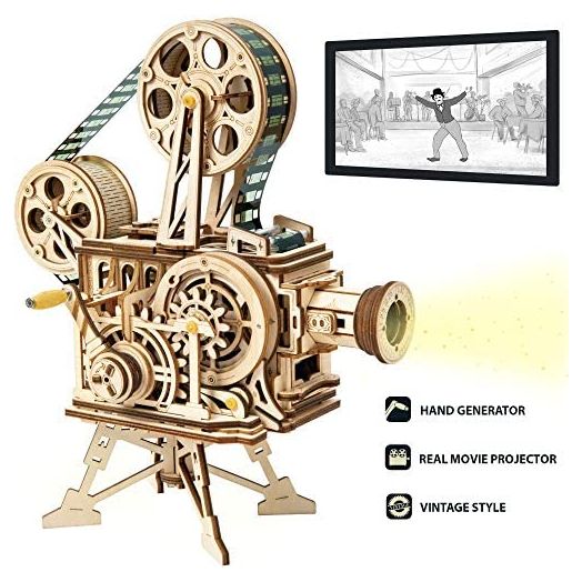 ROKR 3D Wooden Puzzles Vitascope for Adults - Model Building Kits Mechanical Constrction for Adults to build, Educational Brain Teaser DIY Crafts Kits, Room Decor Collections Gifts for Men (Vitascope)