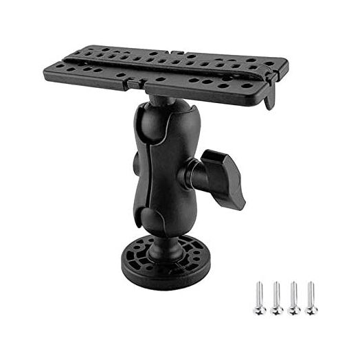 CALIDAKA Fish Finder Mount Base, Ball-Mount Fish Finder Mount, 360 Degree Rotation Fish Finder Holder, Universal Marine Electronic Fish Finder Mount, Boat Fish Finder Electronics Mount