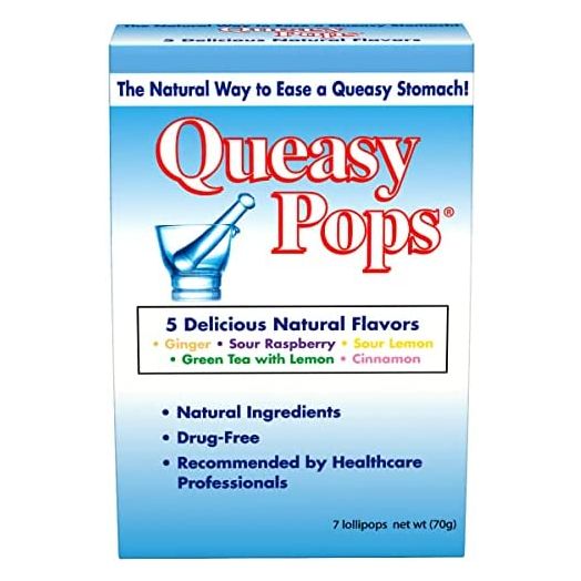 Three Lollies Queasy Pops Variety Pack for Nausea Relief, 7 Count