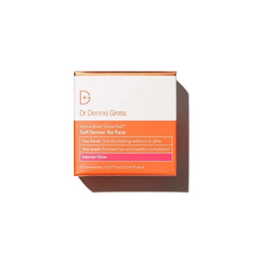 Dr. Dennis Gross Alpha Beta Glow Pad Intense Glow for Face: for Dull Skin Lacking Radiance & Glow, (20 Towelettes)