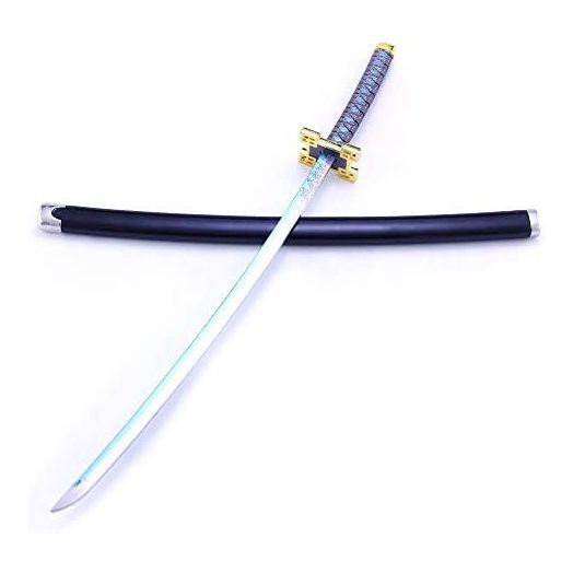 Demon Slayer Kimetsu no Yaiba Tokitou Muichirou Sword Weapon Metal Model Action Figure Arts Toys Keychain Gift