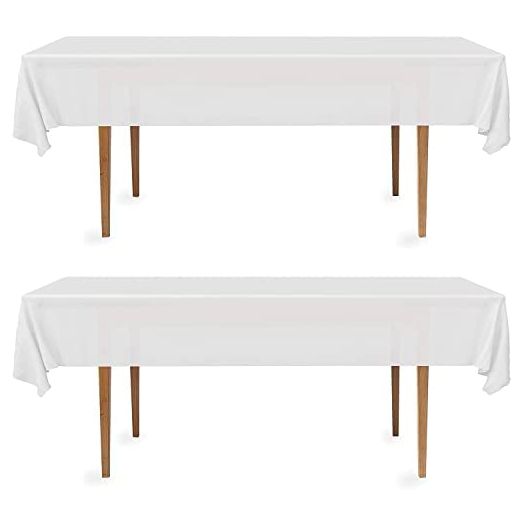 DecorRack 2 Rectangular Tablecloths -BPA- Free Plastic, 54 x 108 inch, Dining Table Cover Cloth Rectangle