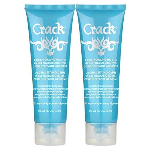 CRACK HAIR FIX Styling Creme, Multi-Tasking, Anti-Frizz, Leave-In Styling Aid With Protection from Humidity, Chlorine